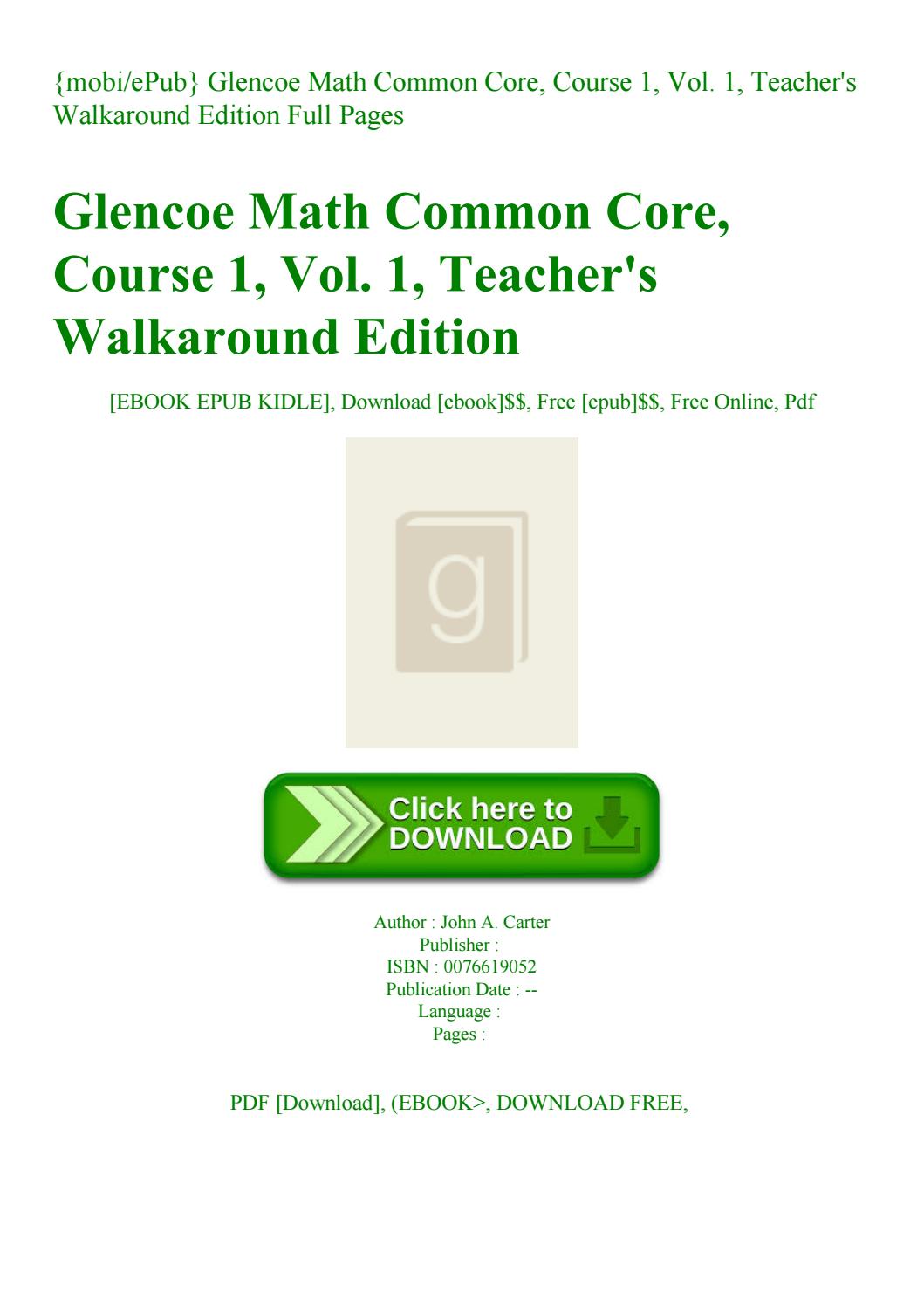 Glencoe math course 1 volume 2 6th grade pdf